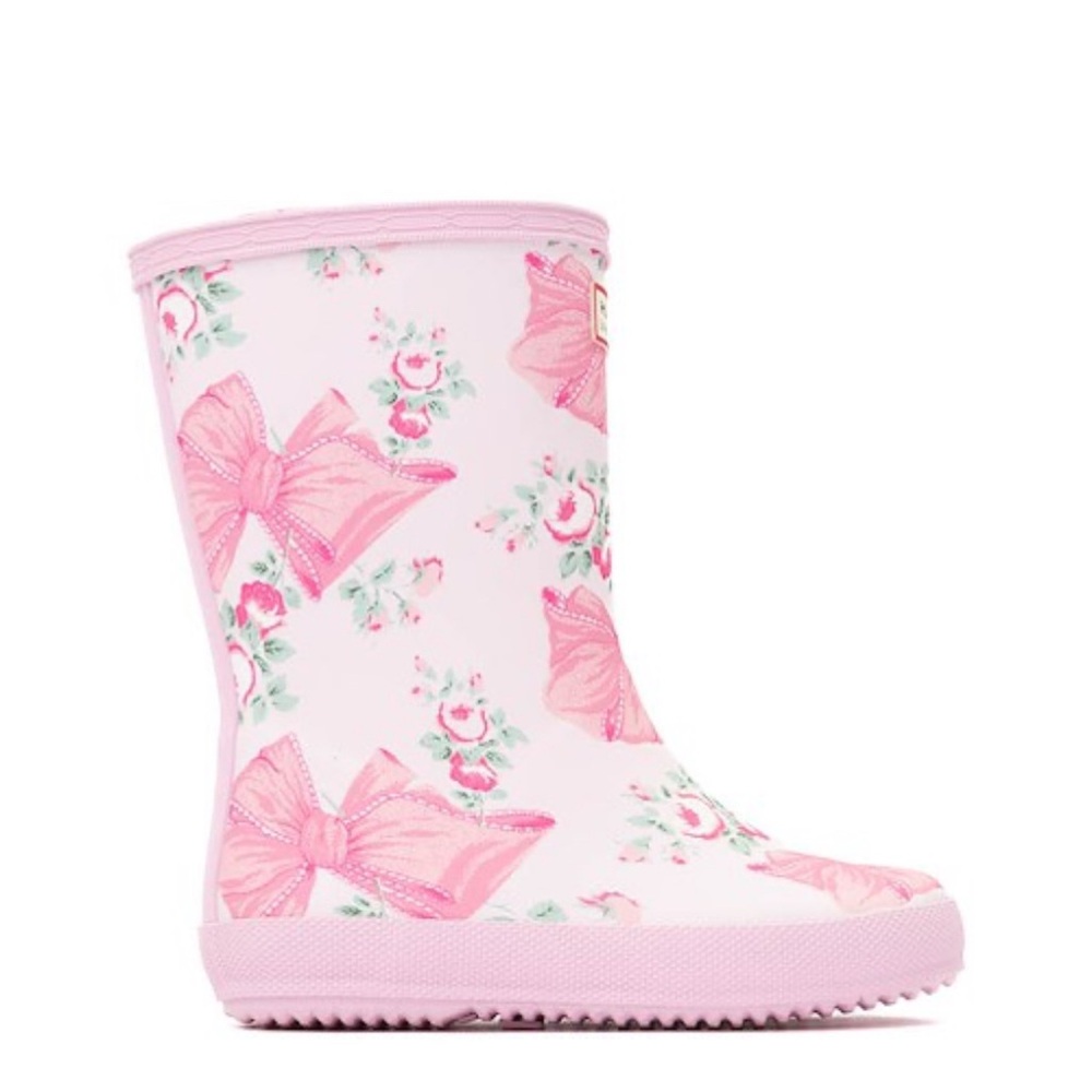 LoveShackFancy Hunter Kids Pink Floral Rain Boots